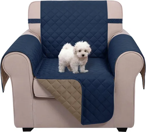 Miniatura 97 de U-NICE HOME Funda de sofá reversible para perros con correas elásticas, resistente al agua, protector de muebles para mascotas, funda de sofá