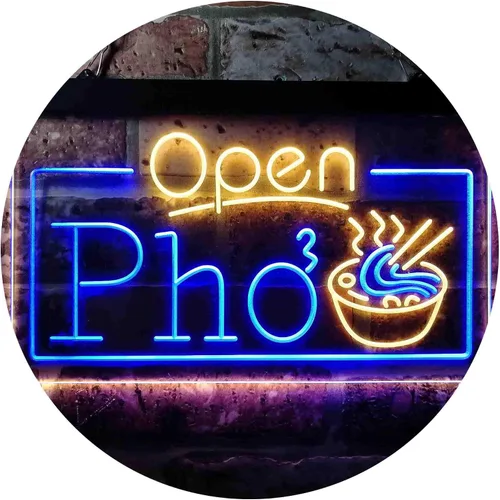 Miniatura 13 de ADVPRO Open Pho Vietnam Fideos Shop Letrero de neón LED de doble color, azul y rojo, 16 x 12 pulgadas st6s43-i3655-br