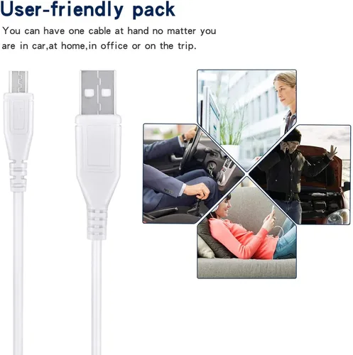 Miniatura 3 de 3.3ft blanco micro USB adaptador cable de cargador para Edifier MB200 altavoz portátil Power PSU