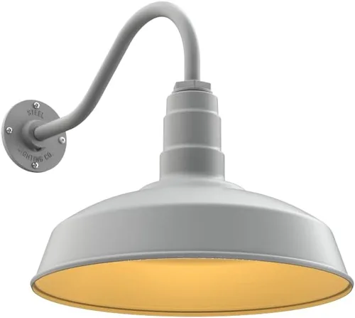 Miniatura 65 de Steel Lighting Co. Gardena - Luz de granero Montaje en pared al aire libre Cúpula de 16 pulgadas Cuello de cisne de 16 pulgadas Luz