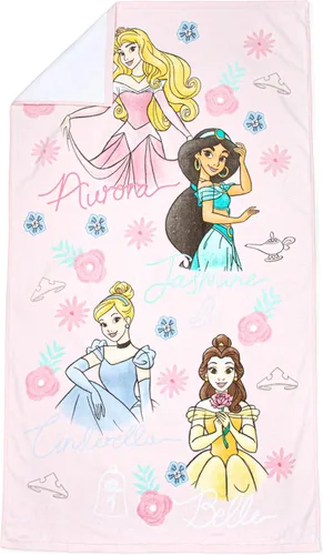 Miniatura 2 de Jay Franco Disney Princess Charming - Toalla para baño/piscina/playa con diseño de Cenicienta, Bella, Jasmine y Aurora - Algodón súper suave y Rosa