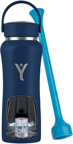 Miniatura 16 de DYLN - Botella de agua de hidrógeno Crea agua alcalina hidratante rica en hidrógeno hasta 9 pH Botella de agua de acero inoxidable aislada al