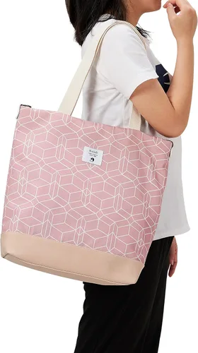 Miniatura 4 de KALIDI - Bolso grande de lona para mujer bolso de hombro cruzado bolso de mano casual bolso de trabajo