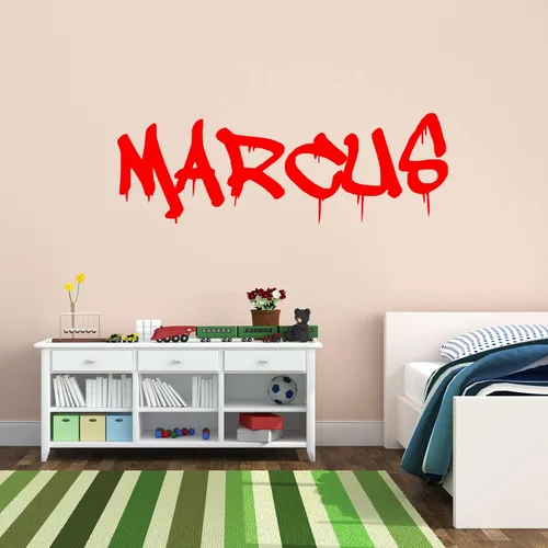 Miniatura 7 de VWAQ Calcomanía de pared personalizada con nombre de graffiti – Adhesivo decorativo de vinilo personalizado para niños, gráfico de hip hop, CSGN5