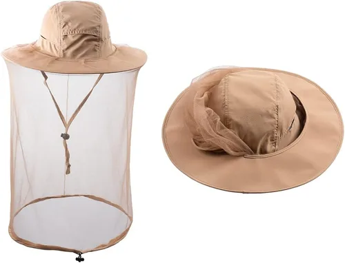 Miniatura 11 de Sombrero de red para la cabeza, apicultor de apicultura, velo, sombrero de malla de caza, gorra de capó de capó de atrapador de abejas, disfraz