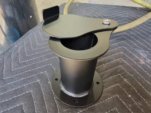 Miniatura 2 de UDS - Escape de tapa de tambor feo de 2 pulgadas, diseño de lágrima con brida, amortiguador de ventilación para humos, pila de humo, parte