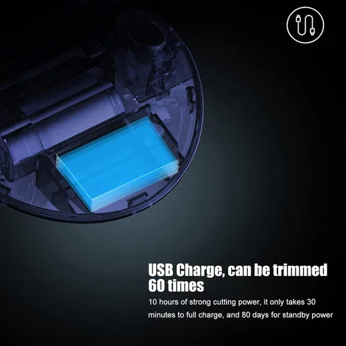 Miniatura 4 de Lima de uñas eléctrica, máquina pulidora de uñas automática con carga USB inteligente, sin daños agudos, engranaje de velocidad, recortadora de uñas