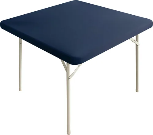 Miniatura 76 de Mantel elástico para mesa auxiliar de cóctel, ajustable de elastano, tamaño pequeño, para mesa auxiliar, 24 x 24 pulgadas, color beige