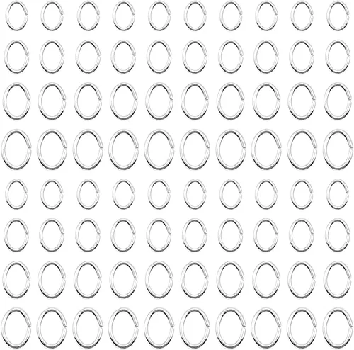 Miniatura 8 de 1200 anillos de salto para hacer joyas, anillos abiertos, conectores de joyería para aretes, pulseras, collares, bricolaje (oro, plata, cian antiguo)