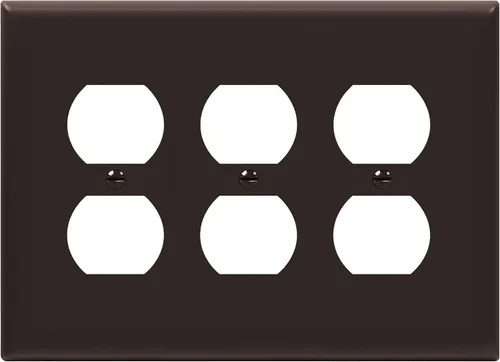 Miniatura 12 de ENERLITES - Placa decorativa de pared para toma de corriente dúplex, acabado brillante, tamaño intermedio, 3 bandas, 4.88 x 6.77 pulgadas, Blanco