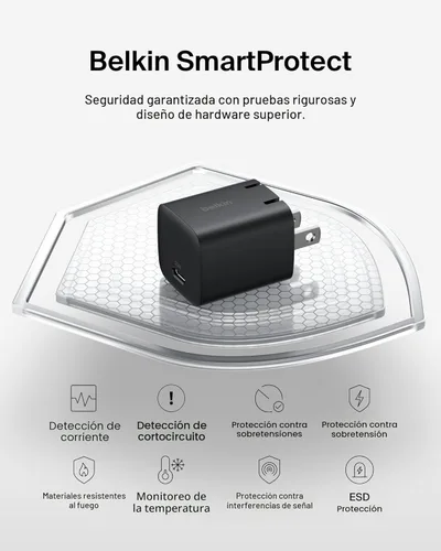 Miniatura 5 de Bloque de Carga USB C Belkin 25W – Carga Súper Rápida PD3.0 PPS - Samsung Galaxy S25, S24, Apple iPhone 17, Air, Pro, Pro Max, AirPods, Apple Watch