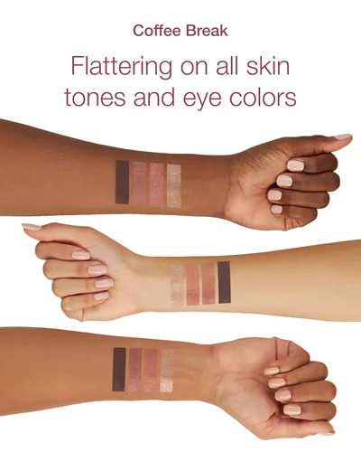 Miniatura 5 de Mineral Fusion Paleta de sombras de ojos Maquillaje vegano con acabados mate, satinado y brillante Fórmula natural y ligera (Coffee Break)