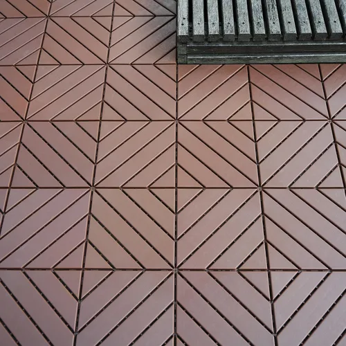 Miniatura 5 de Azulejos de plástico entrelazados para todo tipo de clima, paquete de 44 azulejos de patio de 12 x 12 pulgadas, impermeables, de plástico