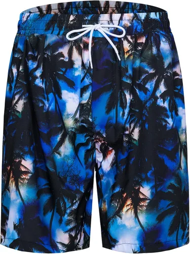 Miniatura 4 de TUNEVUSE Conjunto de 2 piezas de camisas y pantalones cortos hawaianos para hombre, traje de playa con botones y sombreros de pescador