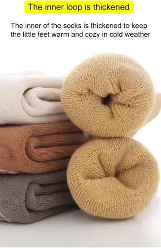 Miniatura 4 de BEHELE Calcetines de agarre antideslizantes para bebés, calcetines cálidos y gruesos antideslizantes, calcetines para niñas y niños recién nacidos
