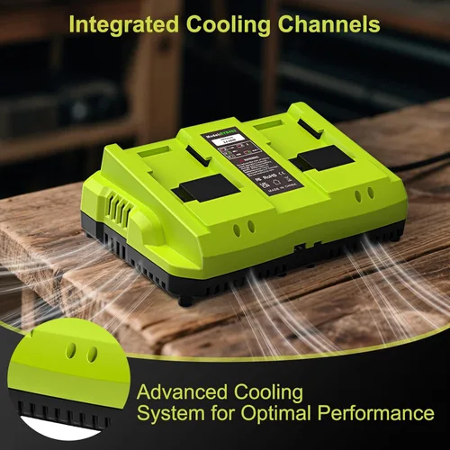 Miniatura 3 de Repuesto para cargador de batería Ryobi de 40 V, estación de carga rápida OP402 de doble puerto con USB y tipo C - Compatible con baterías OP4026