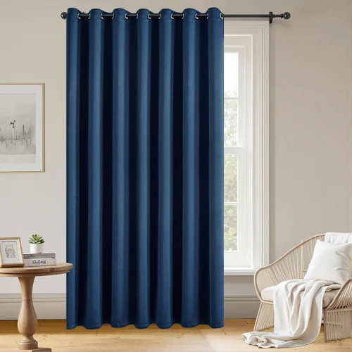Miniatura 27 de Cortinas opacas para sala de estar, cortinas 100% opacas de 90 pulgadas de largo, juego de 2 paneles de 2 paneles, con aislamiento térmico, pestaña