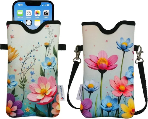 Miniatura 18 de Tainada Funda Estuche Bolsa de Neopreno para Teléfono para Hombres y Mujeres con Correa Cruzada/Cordón para el Cuello para iPhone 17/16/15 Pro Max