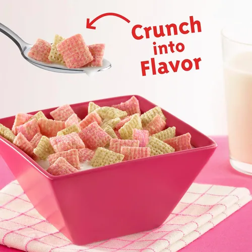 Miniatura 5 de Cereal Chex de Fresa y Vainilla, cereal para el desayuno sin gluten, hecho con grano integral, tamaño familiar, 19.8 onzas