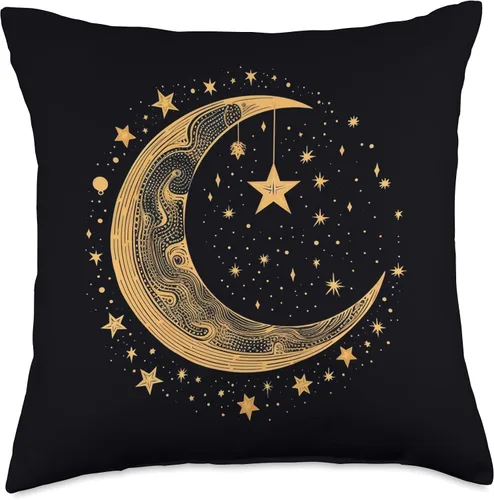 Miniatura 5 de Moon Sun Stars PopLove Co. Galaxy Night Sky Moon Lunar Stars Sun Love - Almohada de 16 x 16 pulgadas, multicolor