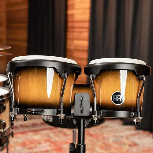 Miniatura 13 de Meinl Percussion HB100SNT-M bongós de madera natural de 6 3/4 y 8 pulgadas, Vintage Sunburst