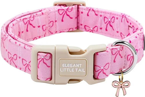 Miniatura 42 de Elegant Little Tail - Collar para perro de otoño, collar floral naranja duradero para perros medianos, ajustable para mascotas macho o hembra