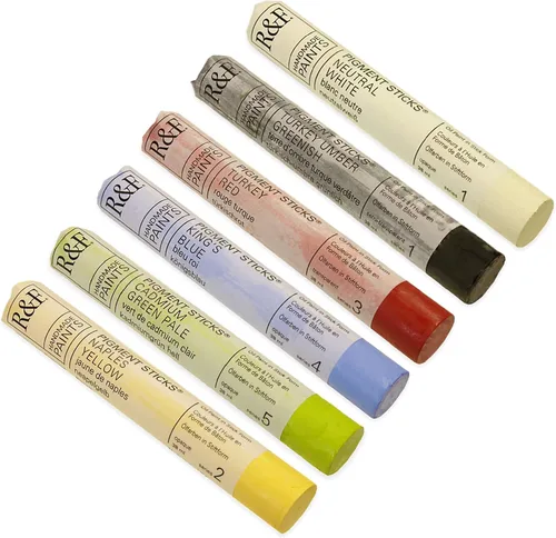 Miniatura 297 de Pinturas R&F Hechas a Mano - Palo de Pigmento al Óleo Profesional, Gris Neutro Medio, 188 ml