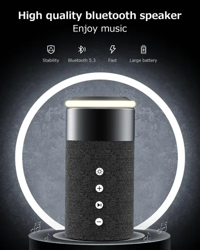 Miniatura 6 de COLSUR Altavoz Bluetooth, cargador inalámbrico magnético, altavoces Bluetooth con luz nocturna, estación de carga inalámbrica 2 en 1 para iPhone