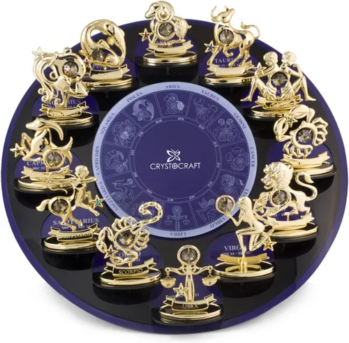 Miniatura 5 de CRYSTOCRAFT Regalo de sagitario, adorno de constelación con cristal austriaco, adorno de cristal de signo del zodiaco, colección de decoración