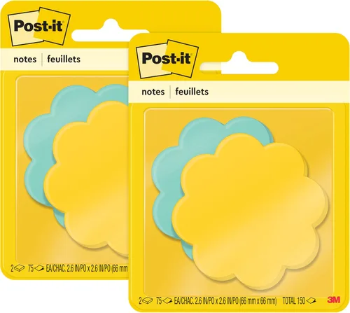 Miniatura 8 de Notas Post-it, forma de manzana, colores surtidos, 66 x 66 mm, 2 blocs, 75 hojas/bloc (7350-APL)