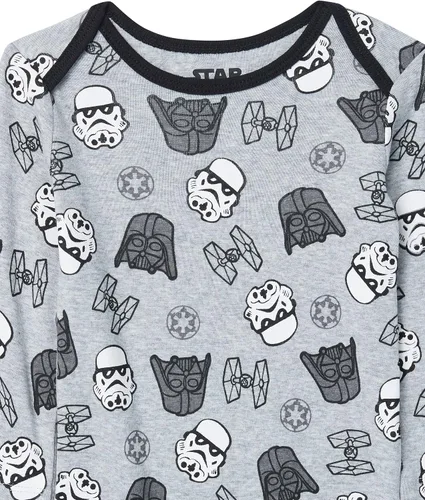 Miniatura 2 de Tienda Essentials Disney Marvel Star Wars Unisex Babies' Long-Sleeve Bodysuits, Pack of 5