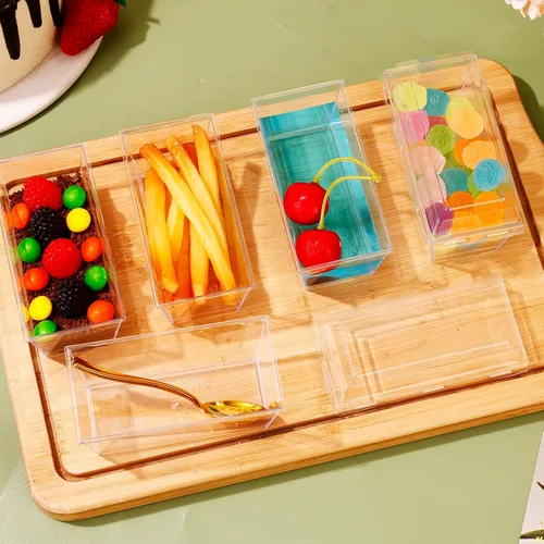 Miniatura 8 de DI QIU REN Paquete de 150 tazas de postre de plástico de 5 onzas con mini cucharas doradas y tapas, tazas de yogur transparente para parfait sirven