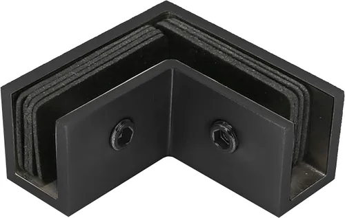 Miniatura 7 de Manga cuadrada de latón de 90 grados para sujetar sobre la puerta de la ducha Abrazadera de vidrio para 5/16" a 1/2" (8 a 0.472 in) de espesor