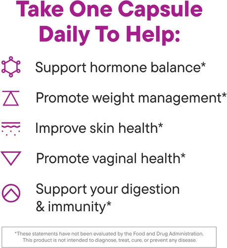 Miniatura 4 de DAILYNOURI Probiótico de equilibrio hormonal para mujeres Apoya estrógeno saludable, SPM, SOP, perimenopausia, pH vaginal, levadura, salud