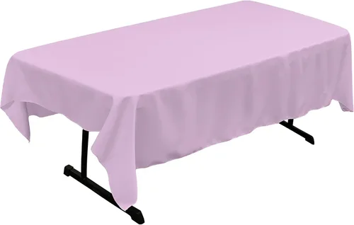 Miniatura 135 de LA Linen Mantel rectangular lavable de popelín de poliéster, resistente a las manchas y a las arrugas, cubierta de mesa 60x84, mantel de tela