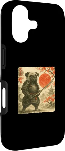 Miniatura 3 de Pug Samurai Japanese Warrior Costume Sumi-e Art Funny Case for iPhone 17