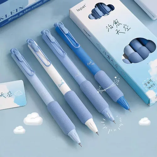 Miniatura 4 de MOZXIRZ 4 unidades de bolígrafos de gel con tinta retráctiles, bonitos bolígrafos de 0,5 mm de punta de bola, suministros de oficina y escuela