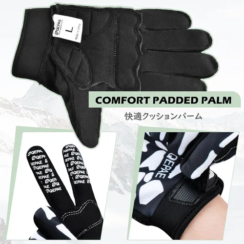 Miniatura 6 de TRIWONDER Guantes de esqueleto, guantes de ciclismo, guantes de calavera para hombres, mujeres, niños, para bicicleta, motocicletas, deportes
