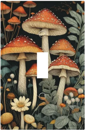 Miniatura 115 de Cubiertas Decorativas de Arte para Interruptores de Luz, Hojas de Otoño, Placa de Pared de Palanca Individual, Cubierta Decorativa de Interruptor