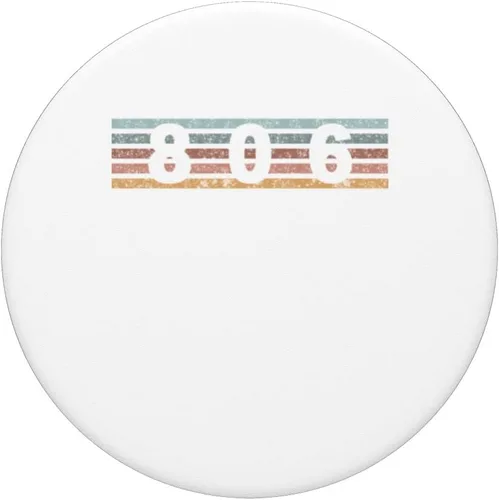 Miniatura 3 de 806 Area Code Retro Texas Amarillo PopSockets Swappable PopGrip