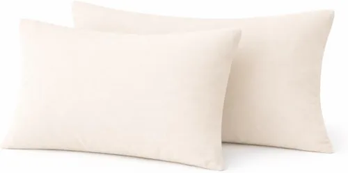 Miniatura 36 de COTTON STICH™ Juego de 2 fundas de almohada para niños pequeños de 14 x 20 pulgadas, 100% algodón de 600 hilos, fundas de almohada suaves y Azul