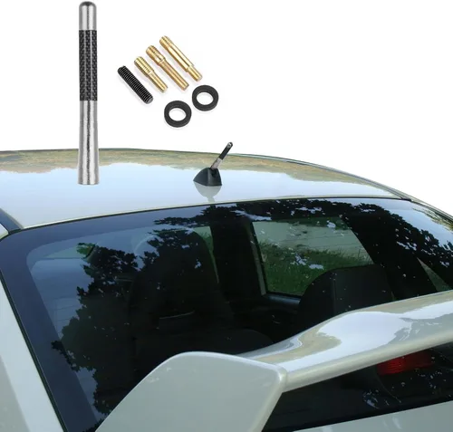 Miniatura 9 de Jsorum - Antena automotriz corta de fibra de carbono de 4.7 pulgadas, antena de radio de fibra de carbono corta, antena de fibra de carbono