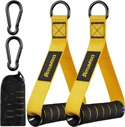 Ayombo Gym Equipment, Cable Attachments for Gym, Home Workout Equipment Machine Grip Attachments, Resistance Bands Handles for Weight Strength