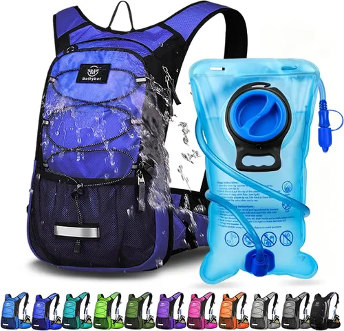 Miniatura 14 de Mothybot Mochila de Hidratación Aislada con Vejiga de Agua de 3L Libre de BPA a Prueba de Fugas, Mochila de Senderismo Ligera de Gran Almacenamiento
