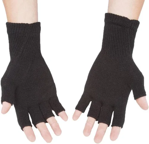Miniatura 2 de Gravity Threads Guantes de invierno unisex para hombre y mujer, de punto elástico, sin dedos