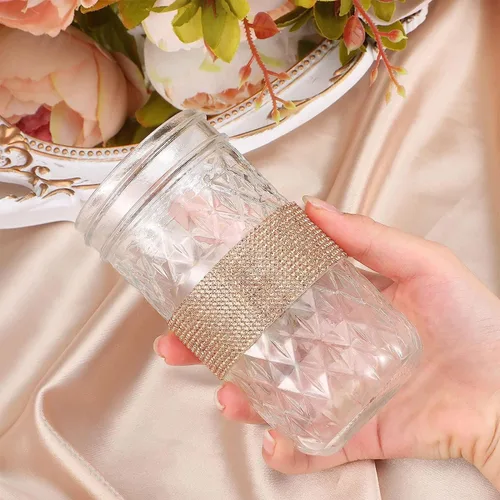 Miniatura 7 de 4 rollos de cinta autoadhesiva con diamantes de imitación, cinta de diamantes bling con pegatinas de 2 mm para manualidades, bodas, cumpleaños