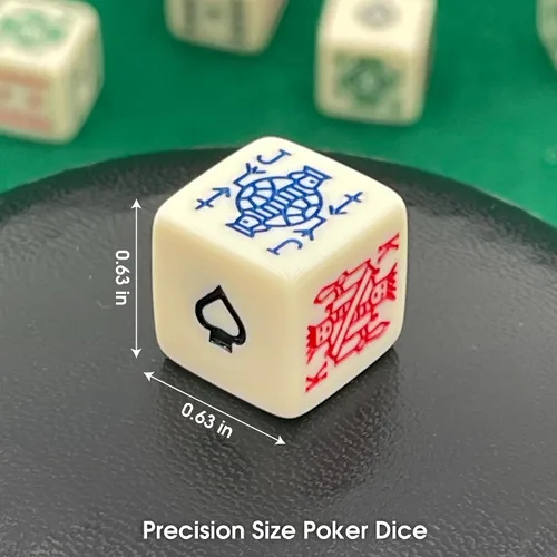 Miniatura 6 de CHH SS-CQG-7815 - Taza de cuero de lujo con 5 dados de póquer