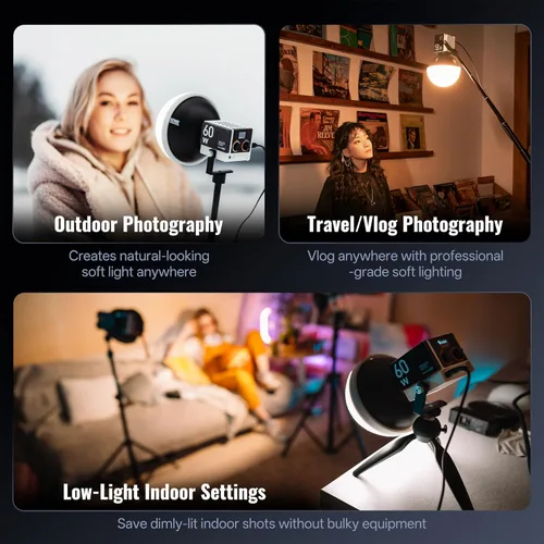 Miniatura 5 de ZHIYUN Mini Dome Difusor Softbox Montaje ZY [Oficial] Plegable Rápido Configuración Rápida con Difusores/Rejilla de Panal Compatible con Serie X100