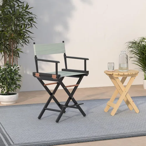 Miniatura 2 de Casual Home - Silla de director de 24.0 in, marco negro, con lienzo gris, altura de mostrador