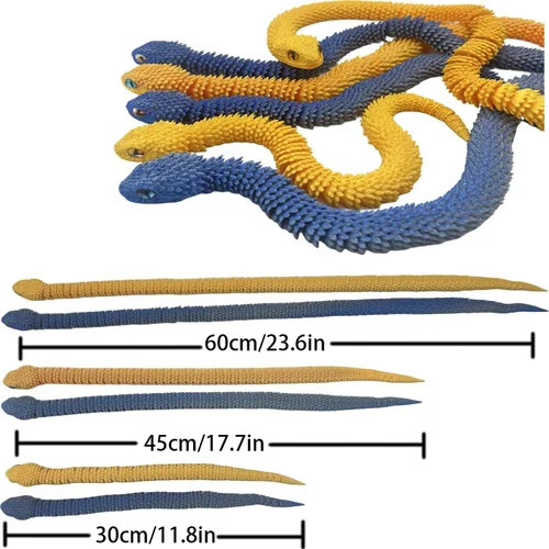Miniatura 3 de Conjunto de Animales Impresos en 3D Juguetes de Serpiente Impresos en 3D Juguete Fidget Articulado Flexible Impreso en 3D Animales Impresos en 3D